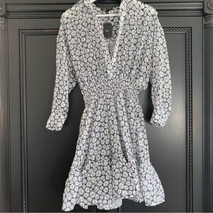 Maje Daisy Print Dress Blue